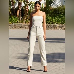 Faux Leather Set - Trousers & Tubetop - M